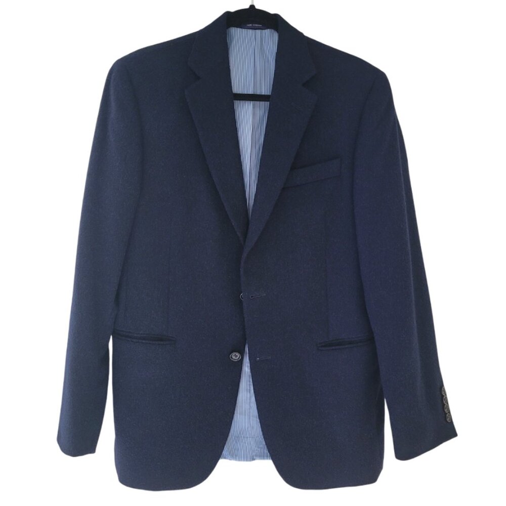 Vintage Navy Oversize Androgynous Wool 2-Button Blazer/Suit Jacket Unisex